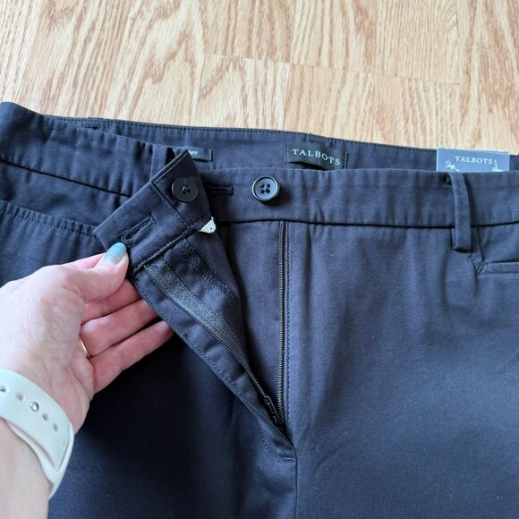 Talbots Perfect Skimmer Pedal Pusher Crop Pants Petite Size 12P Black Casual - Picture 11 of 11